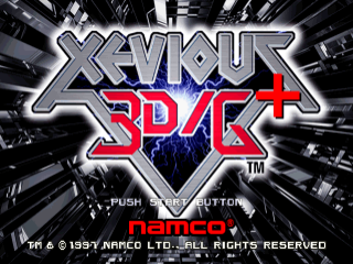 Xevious 3D/G+ title screen for Playstation